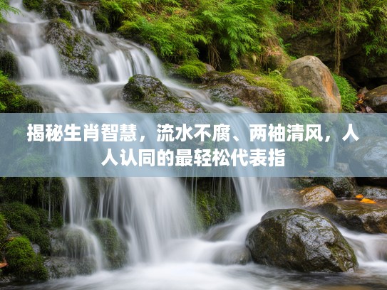 揭秘生肖智慧，流水不腐、两袖清风，人人认同的最轻松代表指