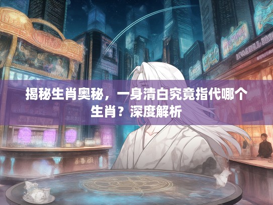 揭秘生肖奥秘，一身清白究竟指代哪个生肖？深度解析