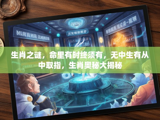 生肖之谜，命里有时终须有，无中生有从中取指，生肖奥秘大揭秘