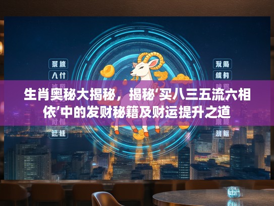 生肖奥秘大揭秘，揭秘‘买八三五流六相依’中的发财秘籍及财运提升之道
