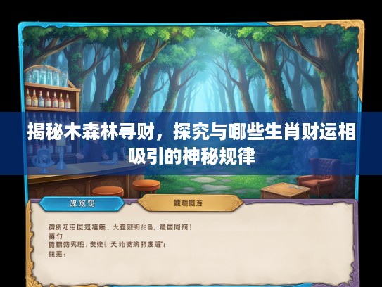 揭秘木森林寻财，探究与哪些生肖财运相吸引的神秘规律