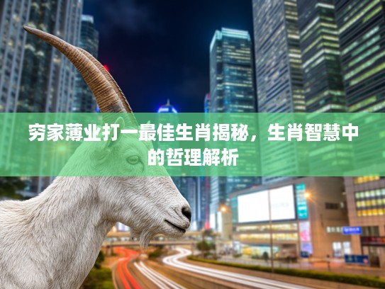 穷家薄业打一最佳生肖揭秘，生肖智慧中的哲理解析