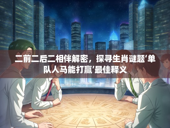 二前二后二相伴解密，探寻生肖谜题‘单队人马能打赢’最佳释义