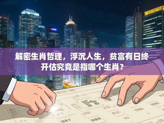 解密生肖哲理，浮沉人生，贫富有日终开估究竟是指哪个生肖？
