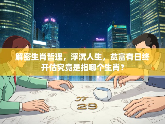 解密生肖哲理，浮沉人生，贫富有日终开估究竟是指哪个生肖？