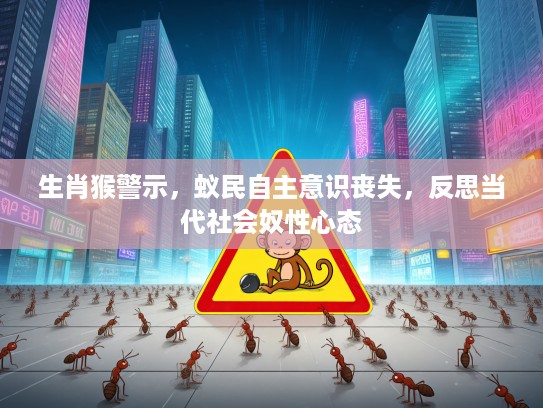 生肖猴警示，蚁民自主意识丧失，反思当代社会奴性心态