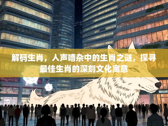 解码生肖，人声嘈杂中的生肖之谜，探寻最佳生肖的深刻文化寓意