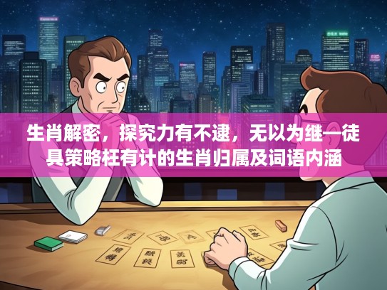 生肖解密，探究力有不逮，无以为继—徒具策略枉有计的生肖归属及词语内涵