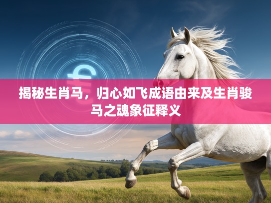 揭秘生肖马，归心如飞成语由来及生肖骏马之魂象征释义