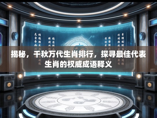 揭秘，千秋万代生肖排行，探寻最佳代表生肖的权威成语释义