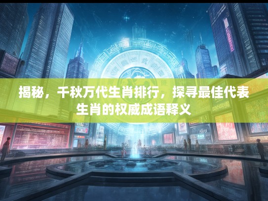 揭秘，千秋万代生肖排行，探寻最佳代表生肖的权威成语释义