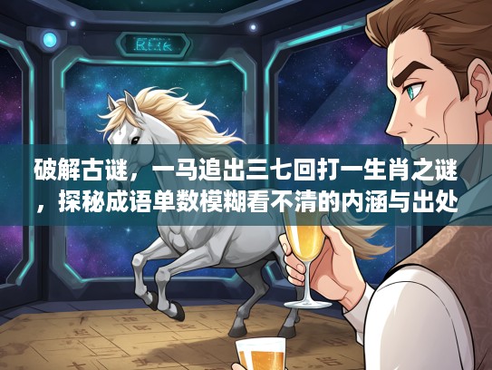 破解古谜，一马追出三七回打一生肖之谜，探秘成语单数模糊看不清的内涵与出处