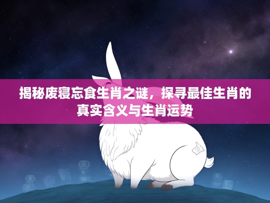 揭秘废寝忘食生肖之谜，探寻最佳生肖的真实含义与生肖运势