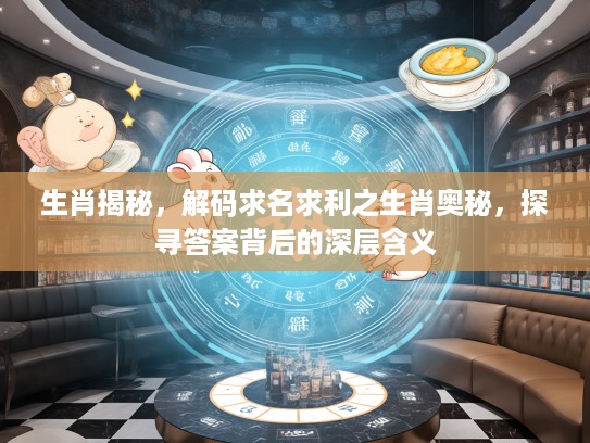 生肖揭秘，解码求名求利之生肖奥秘，探寻答案背后的深层含义