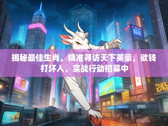 揭秘最佳生肖，精准寻访天下英豪，欲钱打坏人，实战行动招募中