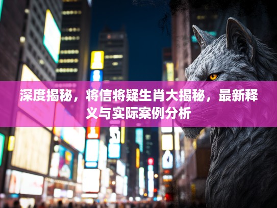 深度揭秘，将信将疑生肖大揭秘，最新释义与实际案例分析