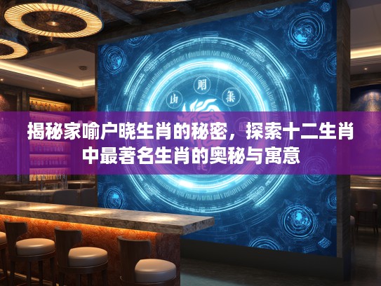 揭秘家喻户晓生肖的秘密，探索十二生肖中最著名生肖的奥秘与寓意