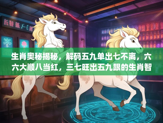 生肖奥秘揭秘，解码五九单出七不离，六六大顺八当红，三七旺出五九跟的生肖智慧