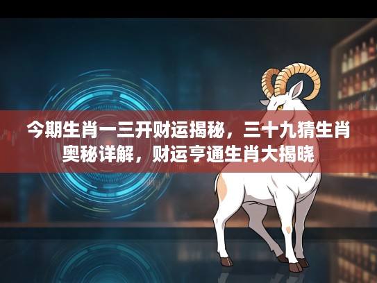 今期生肖一三开财运揭秘，三十九猜生肖奥秘详解，财运亨通生肖大揭晓