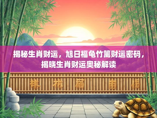 揭秘生肖财运，旭日福龟竹篱财运密码，揭晓生肖财运奥秘解读