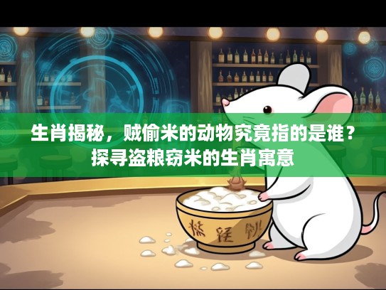 生肖揭秘，贼偷米的动物究竟指的是谁？探寻盗粮窃米的生肖寓意