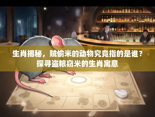 生肖揭秘，贼偷米的动物究竟指的是谁？探寻盗粮窃米的生肖寓意