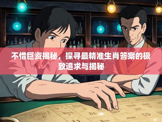 不惜巨资揭秘，探寻最精准生肖答案的极致追求与揭秘
