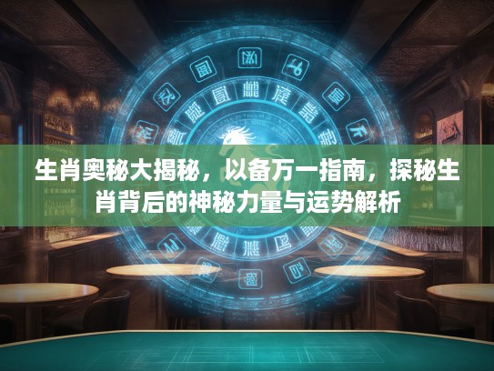 生肖奥秘大揭秘，以备万一指南，探秘生肖背后的神秘力量与运势解析