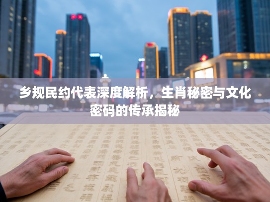 乡规民约代表深度解析，生肖秘密与文化密码的传承揭秘