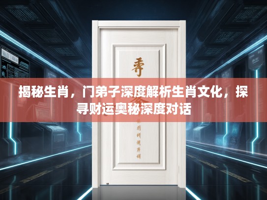 揭秘生肖，门弟子深度解析生肖文化，探寻财运奥秘深度对话