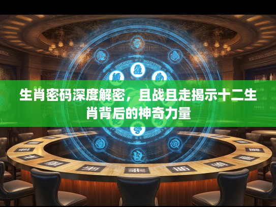 生肖密码深度解密，且战且走揭示十二生肖背后的神奇力量