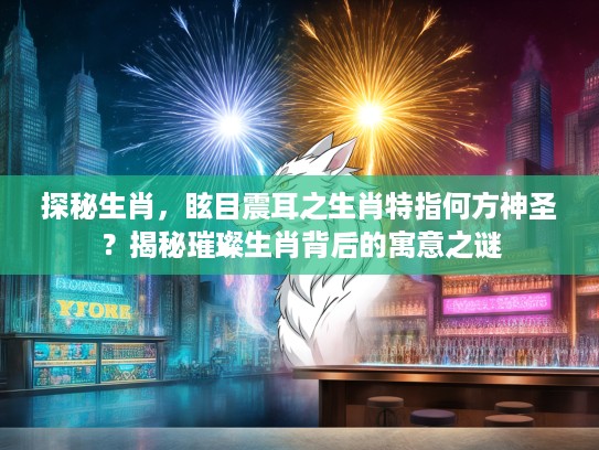 探秘生肖，眩目震耳之生肖特指何方神圣？揭秘璀璨生肖背后的寓意之谜