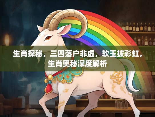 生肖探秘，三四落户非虚，软玉披彩虹，生肖奥秘深度解析