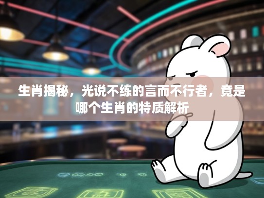 生肖揭秘，光说不练的言而不行者，竟是哪个生肖的特质解析