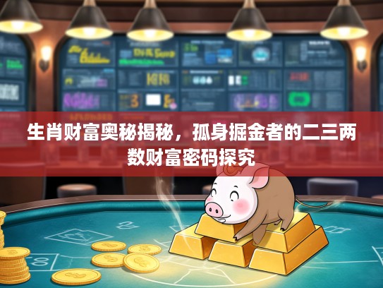 生肖财富奥秘揭秘，孤身掘金者的二三两数财富密码探究