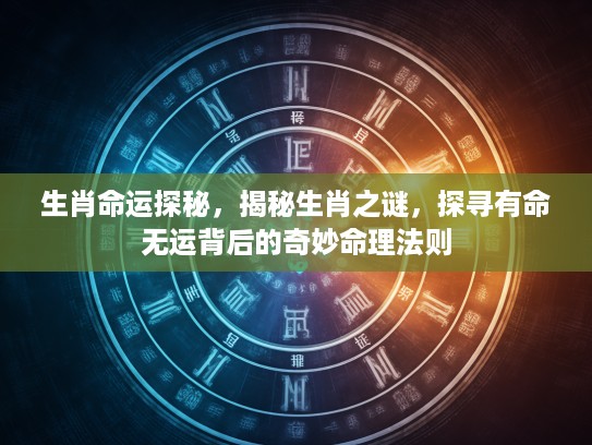 生肖命运探秘，揭秘生肖之谜，探寻有命无运背后的奇妙命理法则