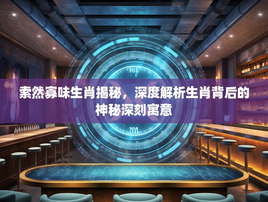 索然寡味生肖揭秘，深度解析生肖背后的神秘深刻寓意