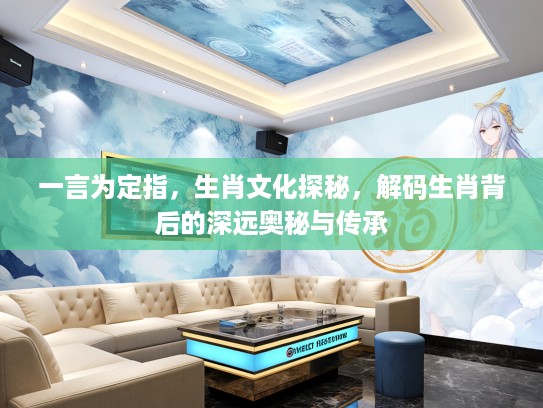 一言为定指，生肖文化探秘，解码生肖背后的深远奥秘与传承