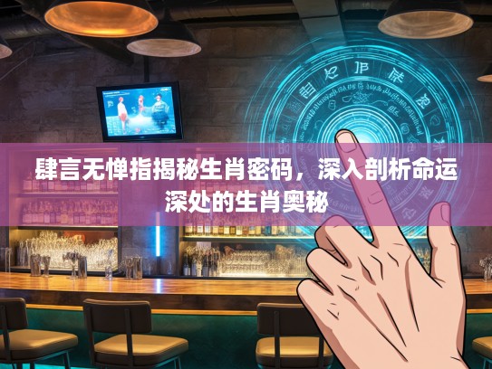 肆言无惮指揭秘生肖密码，深入剖析命运深处的生肖奥秘