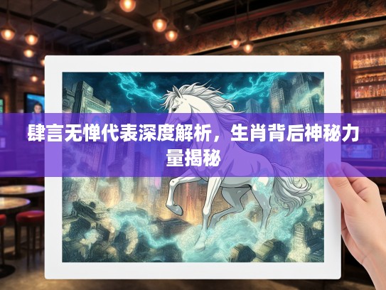 肆言无惮代表深度解析，生肖背后神秘力量揭秘