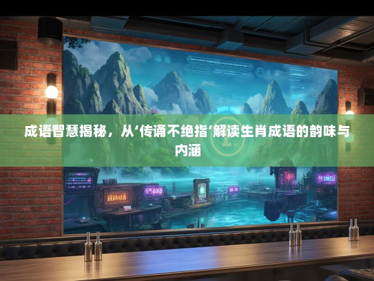 成语智慧揭秘，从‘传诵不绝指’解读生肖成语的韵味与内涵