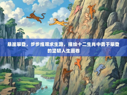 悬崖攀登，步步维艰求生路，描绘十二生肖中勇于攀登的坚韧人生画卷